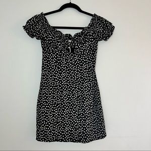 Princess Polly Black Daisy Mini Dress